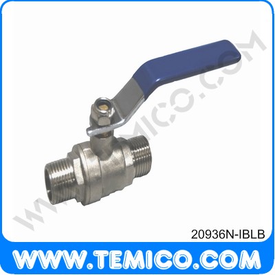 Ball valve brass for gas blue lever npt (20936N-IBLB)