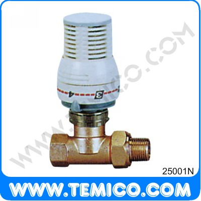 Stright radiator valve with thermostatic head (25001N)