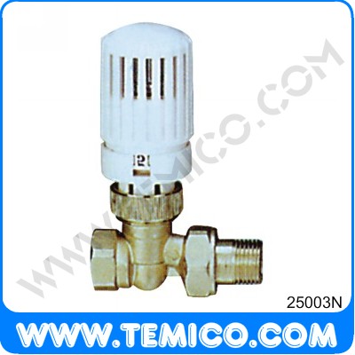 Stright radiator valve with thermostatic head (25003N)