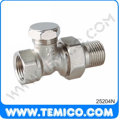 Straight radiator valve wirh lockshield (25204N)