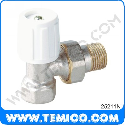 Angle radiator valve with handle  (25211N)