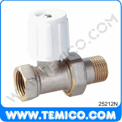 Straight radiator valve with handle (25212N)