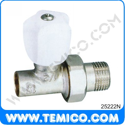 Straight radiator valve with handle (25222N)