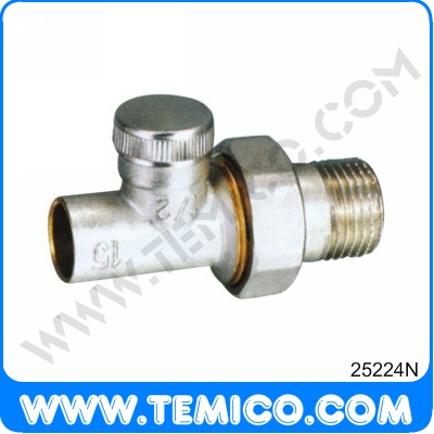 Straight radiator valve wirh lockshield (25224N)