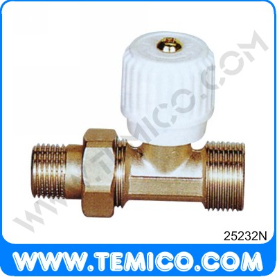 Straighte radiator valve with handle (25232N)