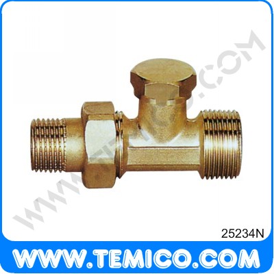 Straight radiator valve wirh lockshield (25234N)
