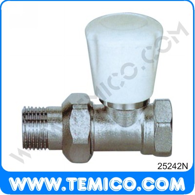 Straight radiator valve with handle (25242N)