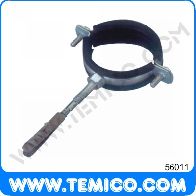 Steel clamp with rubber (56011)