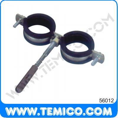 Steel clamp with rubber (56012)