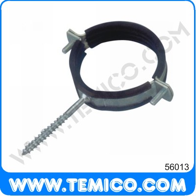 Steel clamp with rubber (56013)