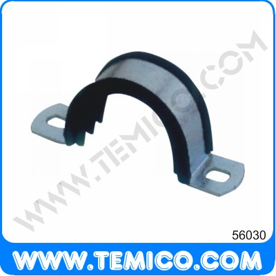 Steel clamp with rubber (56030)