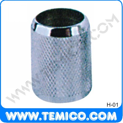 Chromed plastic nut with decorative pattern (H-01)