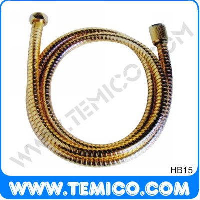 Brass golden-plated shower hose,single lock (HB15)
