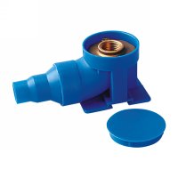 Blue plastic box with elbow(149228)