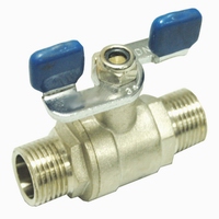 Brass ball valve for gas blue butterfly npt(20936N-IBBB)
