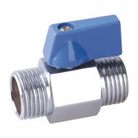 Male mini ball valve with plastic handle(22615-PLSB)