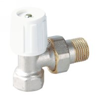 Angle radiator valve with handle (25211N)
