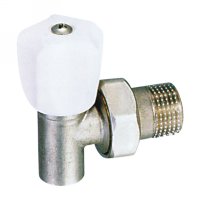 Angle radiator valve with handle (25221N)