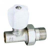 Straight radiator valve with handle(25222N)