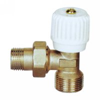 Angle radiator valve with handle (25231N)