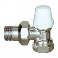 Angle radiator valve with lockshield(25243N)