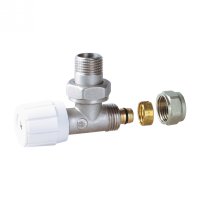 Radiator valve nickled for AL-PEX pipe(25251N)