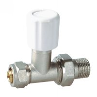Radiator valve nickled for AL-PEX pipe(25252N)