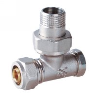 Radiator valve nickled for AL-PEX pipe(25253N)
