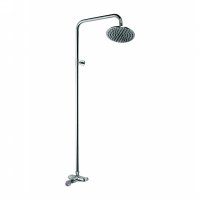 Sliding bar with hand shower or overhead shower